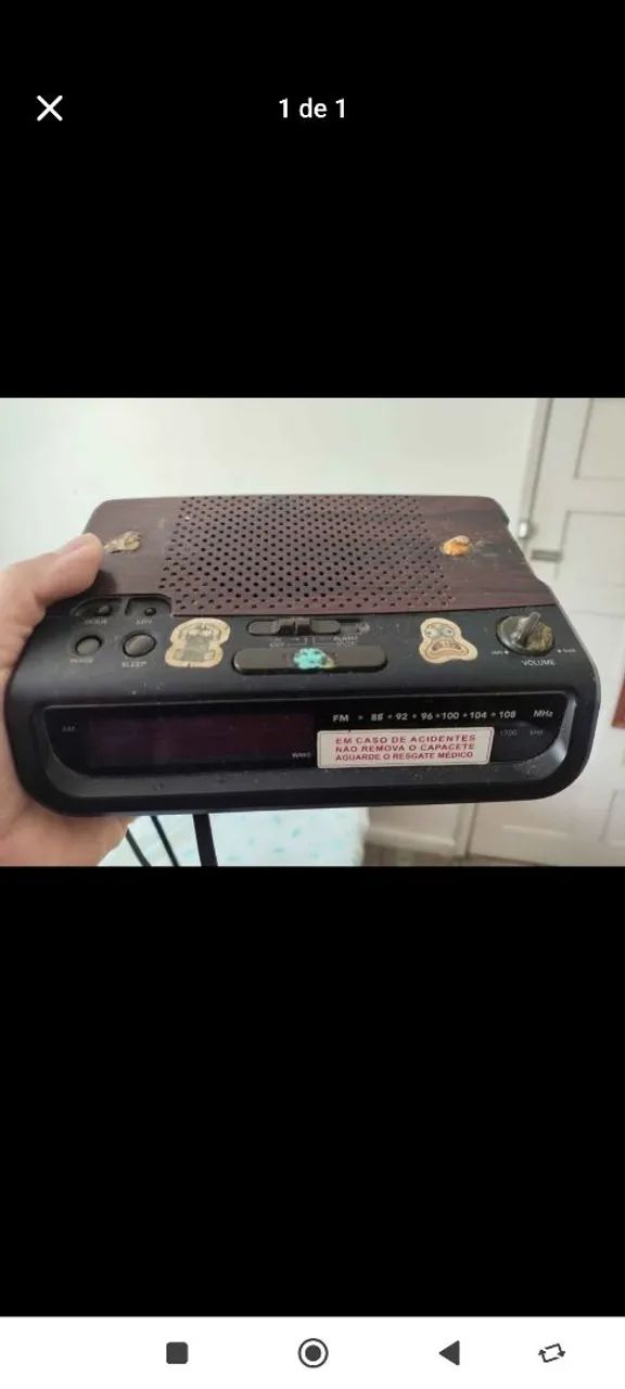 Alarme com rádio funcionando 