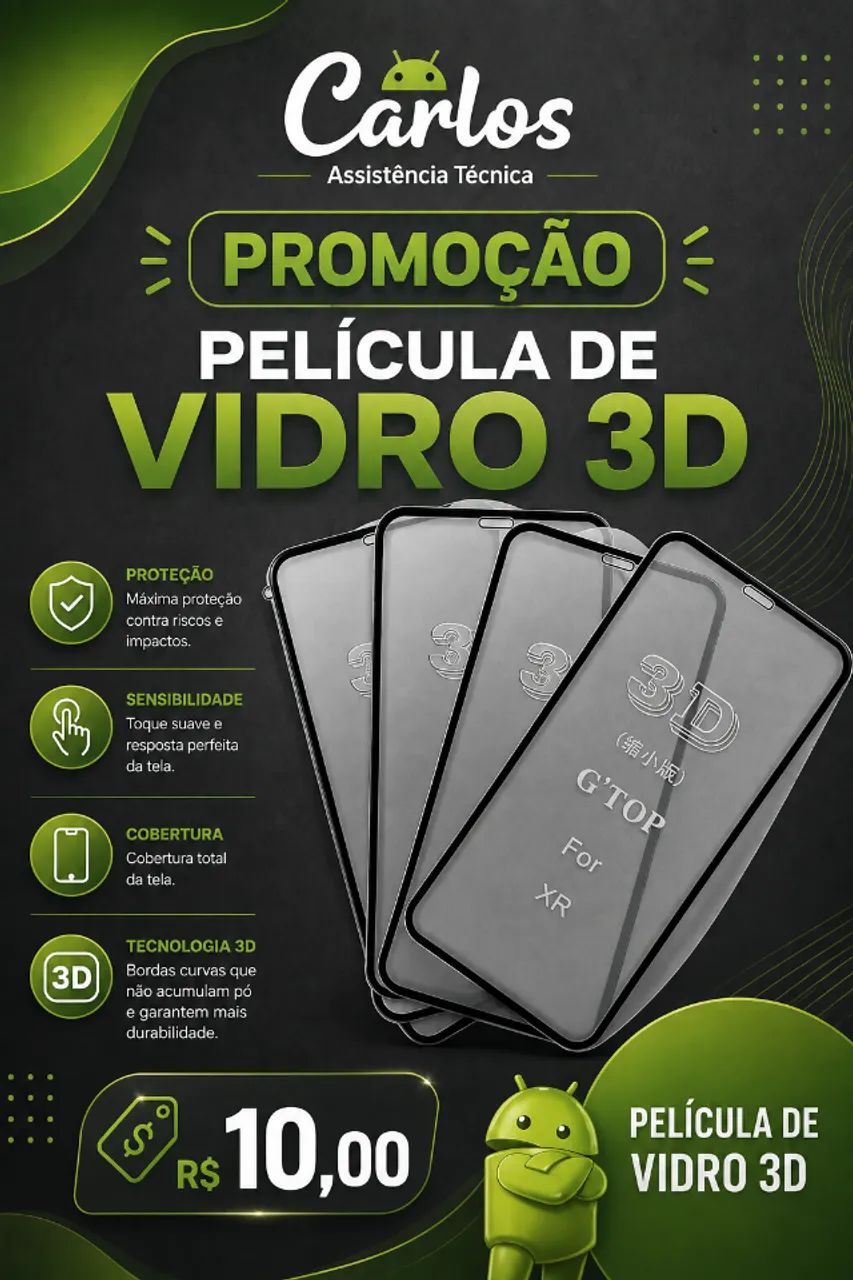 Pélicula de vidro 3D 