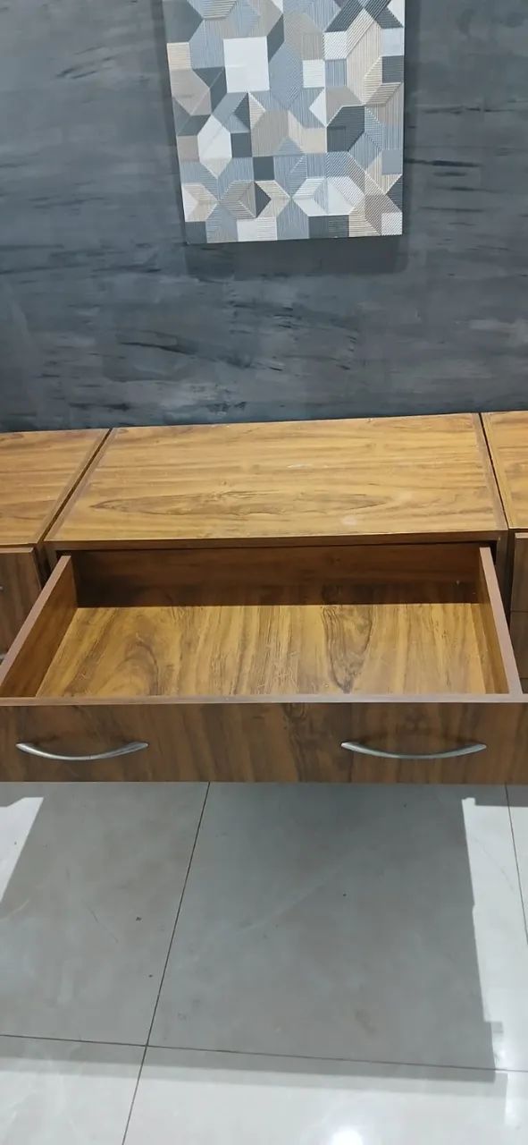 comoda 3 gavetas com rodinhas e deslizamento das gavetas  - Foto 4
