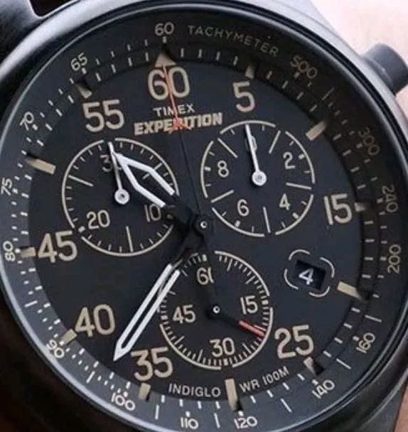 Timex Expedition Field Chronograph (referência T49905) Indiglo Militar Zero - Foto 5