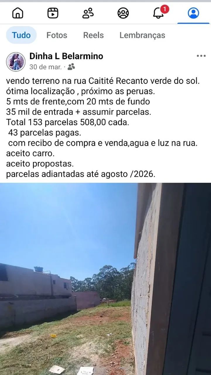 Vendo terreno 