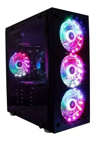Gabinete Gamer Oex Vortex Gh100 Com 4 Coolers De Led 4 Cores - Foto 2