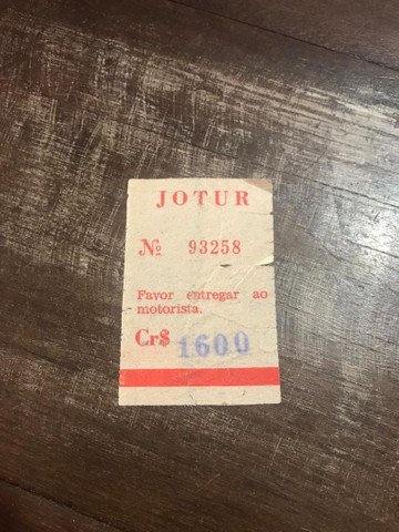 Bilhete Jotur antigo