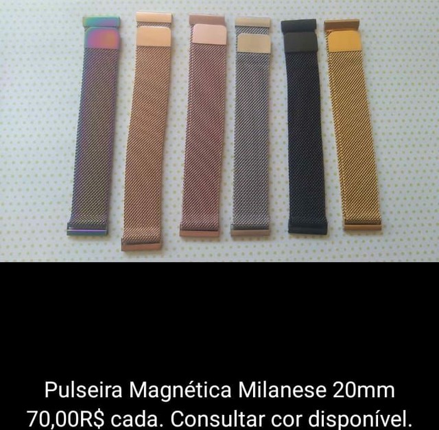 Pulseira Magnética para Smartwatche Amazfit Bip e outros de 20mm  - Foto 3