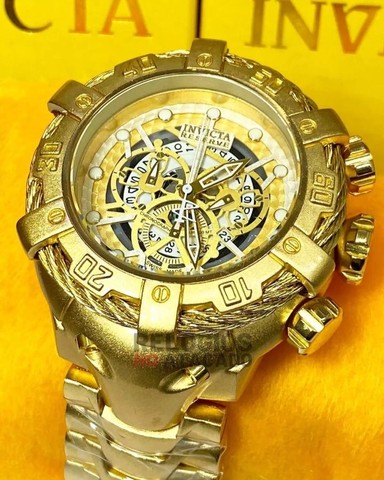 invicta branco com dourado