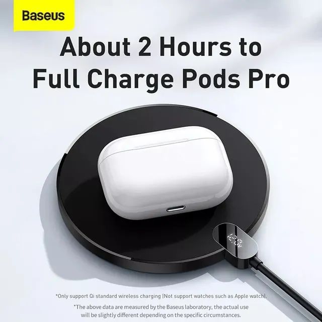 CARREGADOR P/ APROXIMAÇÃO BASEUS DIGITAL LED DISPLAY WIRELESS CHARGER 15W 100% ORIGINAIS - Foto 6