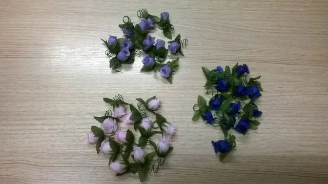 Flores Arranjo Cabelo Várias Cores Pontos de Luz - Foto 3