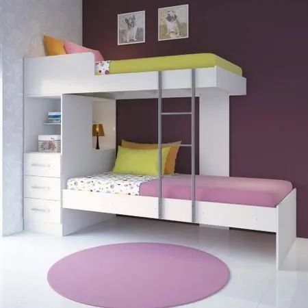 Beliche Juvenil Plus com 3 Gavetas - Branco