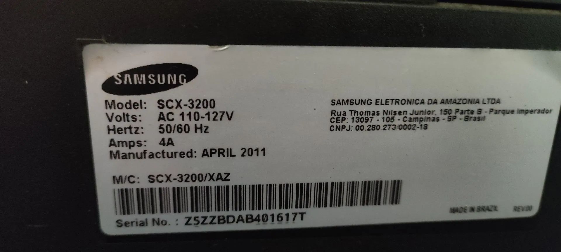 Impressora Multifuncional Laser Samsung SCX-3200 Monocromática Usada - Foto 4