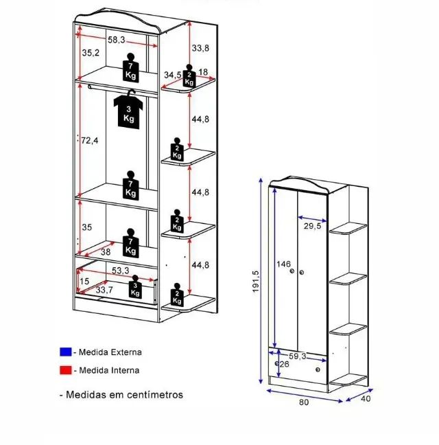 Promoção Guarda Roupa com Prateleira Lateral - 21/10   - Foto 2