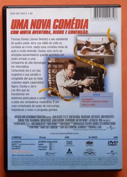 Dvd K-9:D.P. - James Belushi - Antiguidades - Pilarzinho, Curitiba