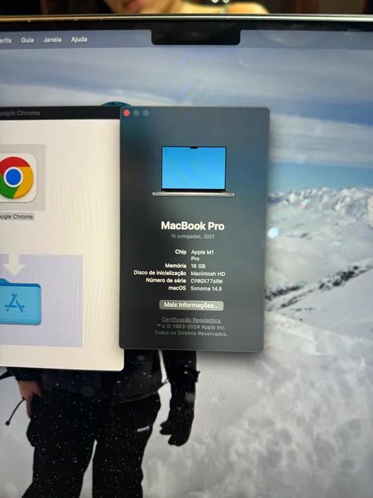 Macbook pro 16' 2021 m1 pro 16gb ram ssd 512gb - Foto 4