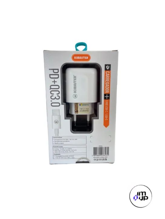 Kit Carregador Turbo Usb e Usb C + Cabo Tipo C T110CC - Kimaster  cod: 3860 - Foto 3