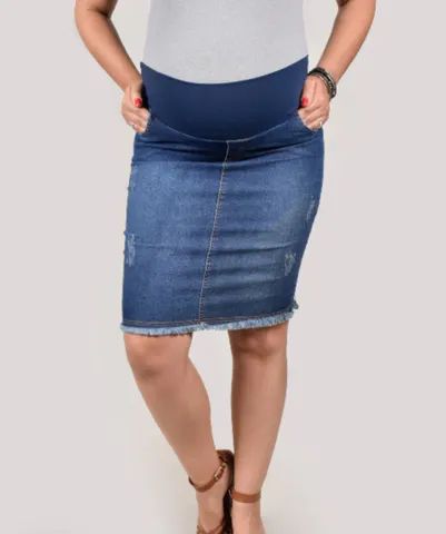 Saia jeans para gestante - Ipatinga (grávida) - Foto 3