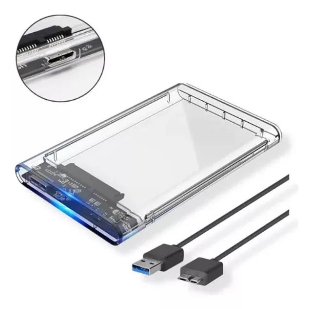 Case Hd 2.5 Usb 3.0 Transparente - Exbom - Foto 3