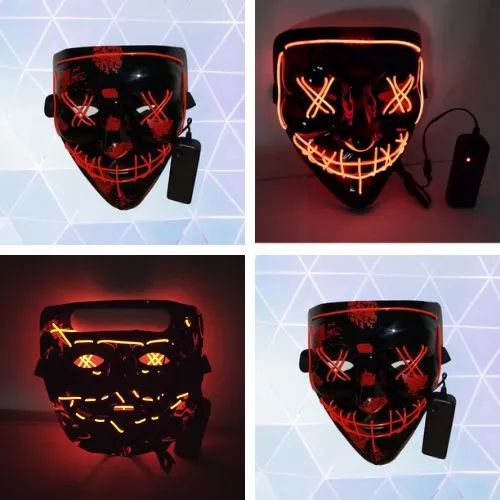 Máscara Led Cosplay/hallowen/festival