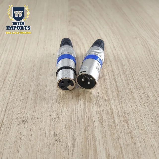 Plug Conector XLR Macho ou Fêmea