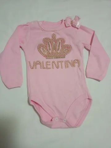Conjunto personalizado para bebê tam  P  vestido 0 a3 meses  - Foto 3