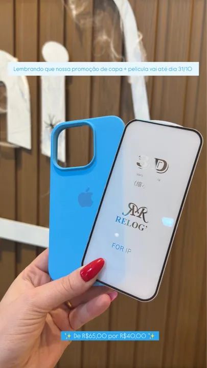 Capa + Película 3D para iPhone - PROMOÇÃO!