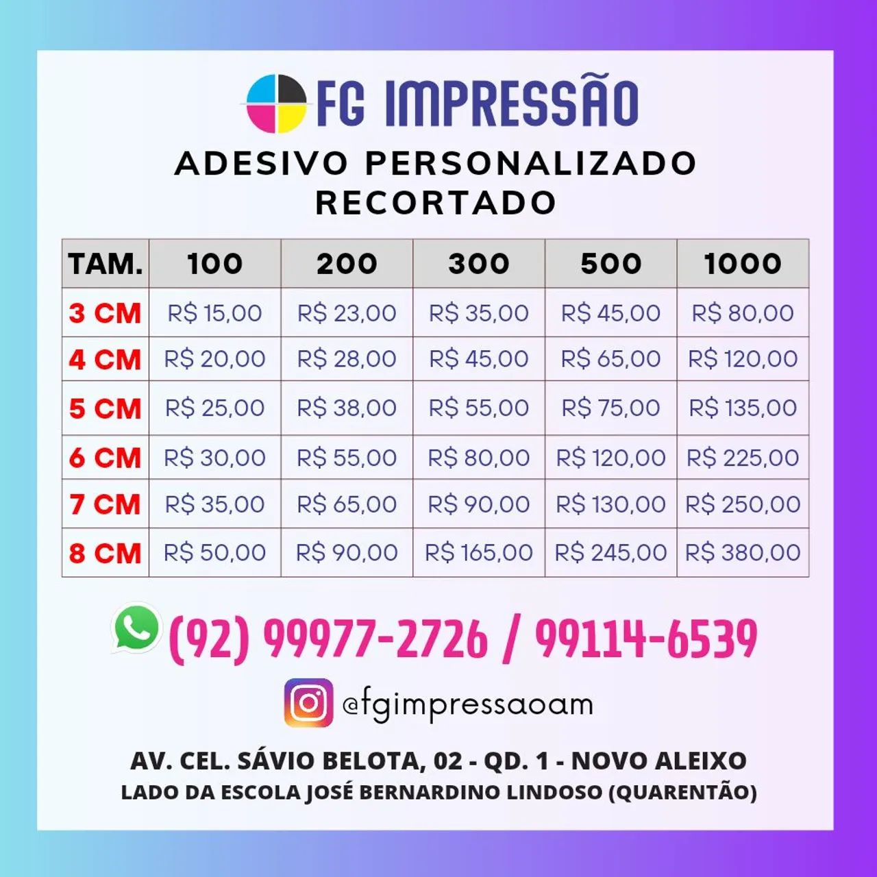 Adesivo Personalizado Recortado Redondo