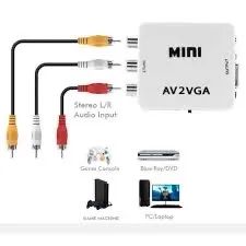 Mini Conversor Vídeo Composto, 3 RCA, AV Para VGA em São Luís ma  - Foto 3