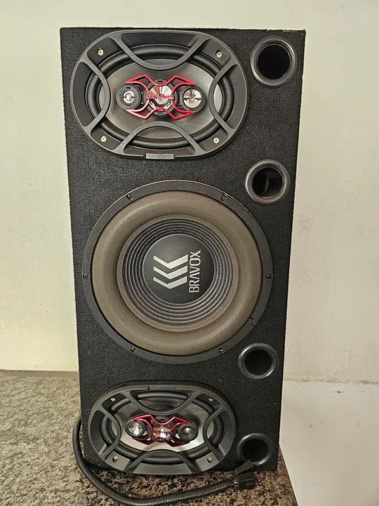 Caixa Trio Bravox + Modulo Taramps Som Automotivo Novíssima!