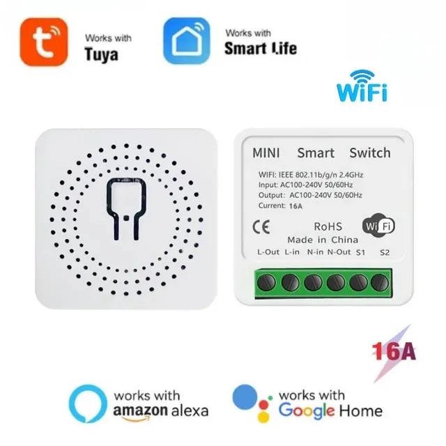 Tronsforme Lampada Tomada em Inteligente Wifi Tuya, compatível com Alexa 