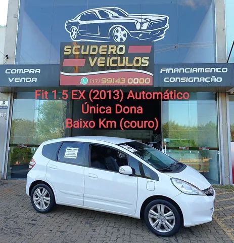 Fit 1.5 EX (2013) Automático (Única Dona) Baixo km+Couro 