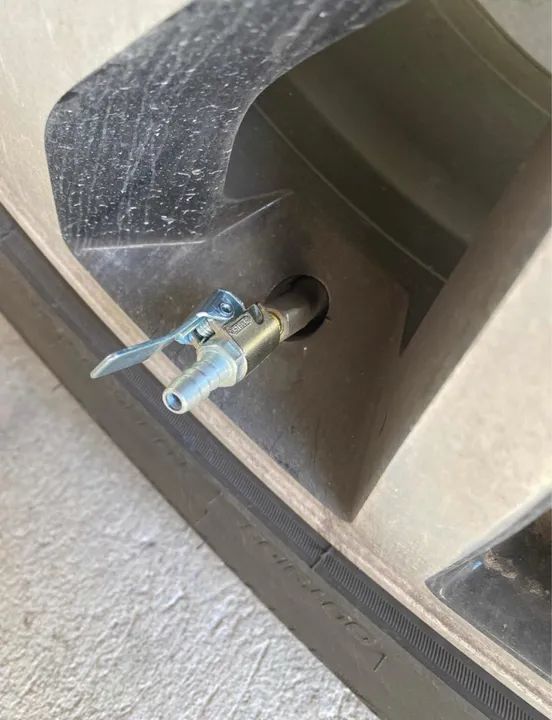 Bico seca pneu calibrador bike moto  - Foto 2