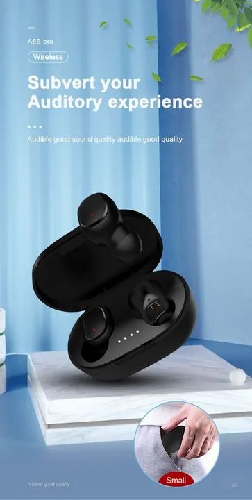 Fone de Ouvido Bluetooth A6S Pro - Novo
