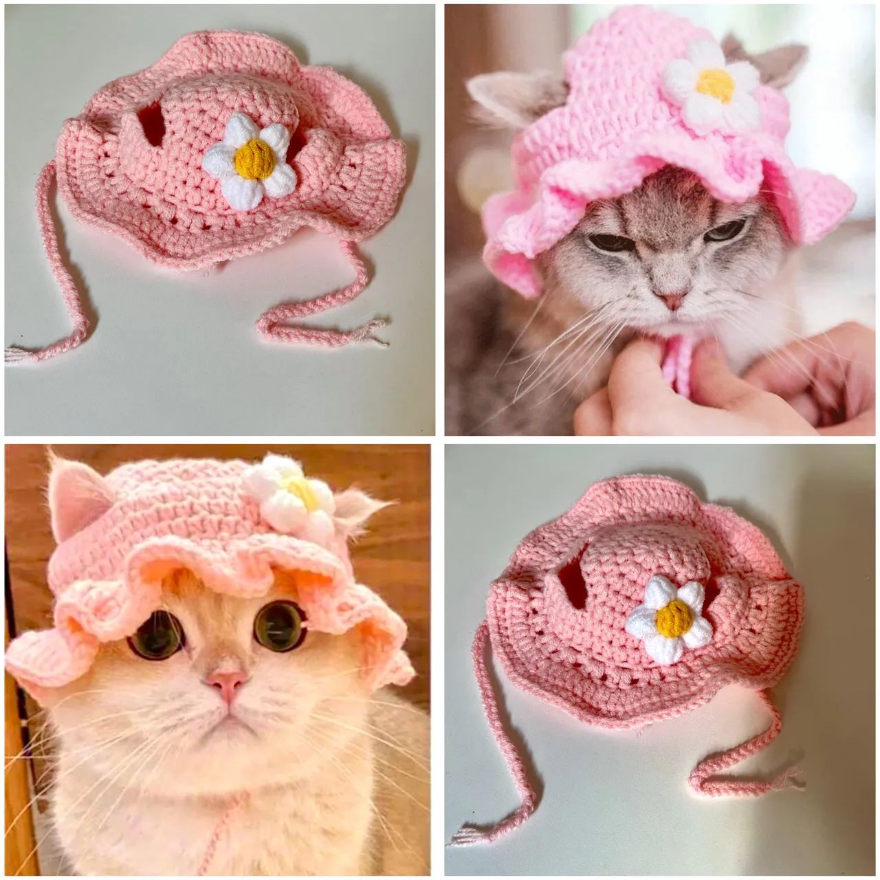 Chapeuzinho em crochê para pets $50 - Foto 3