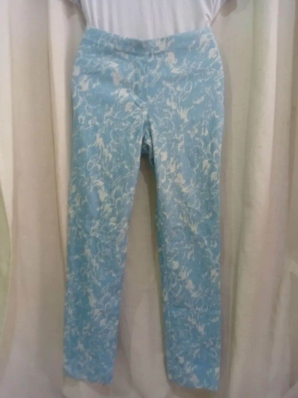 Calça capri Azul Floral