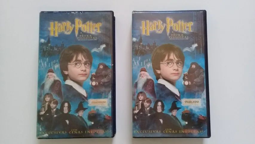 2 Vhs Harry Potter E A Pedra Filosofal - Legendado + Dublado
