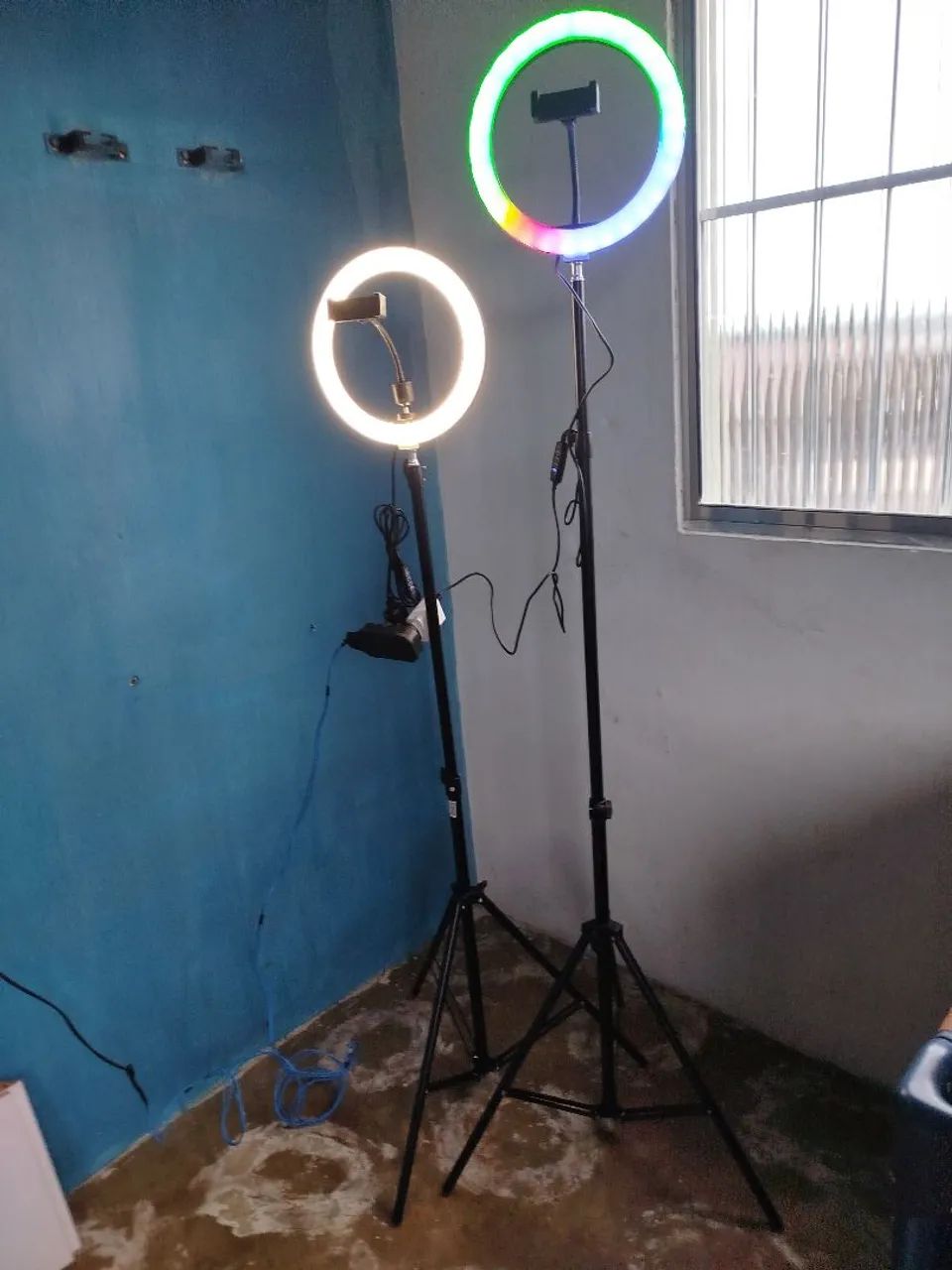 Ring Light 10 Polegadas com Tripé 2,10 Metros C/ RGB e Sem RGB (PIX, DINHEIRO E CARTÃO). - Foto 3