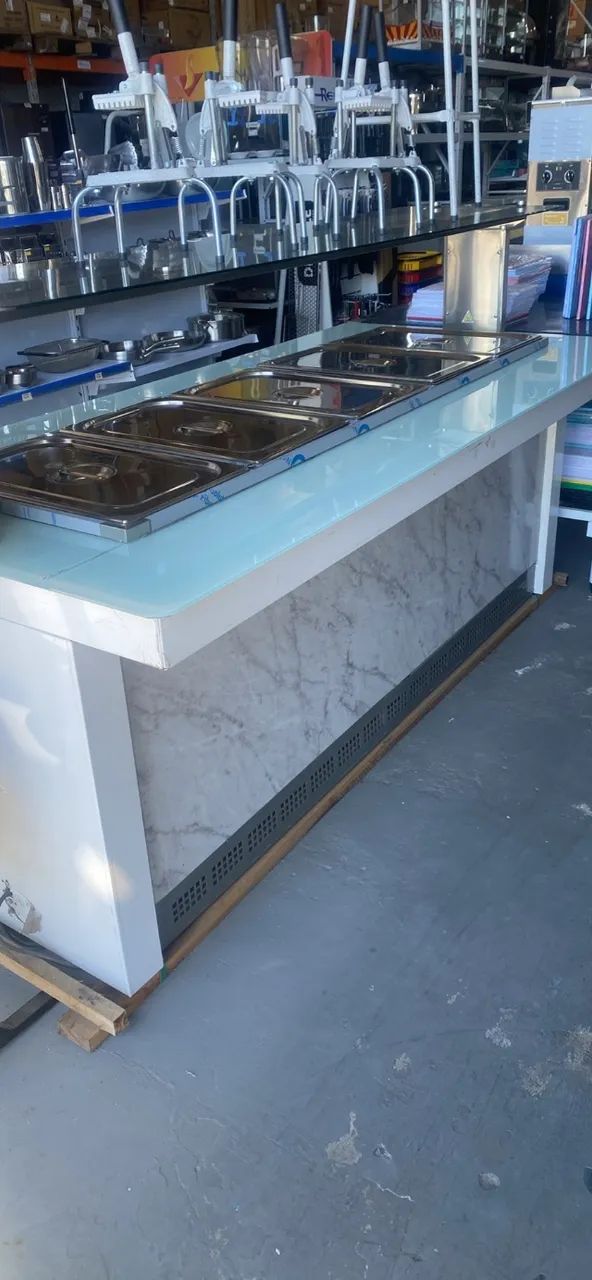 Buffet de restaurante para 10 cubas quentes