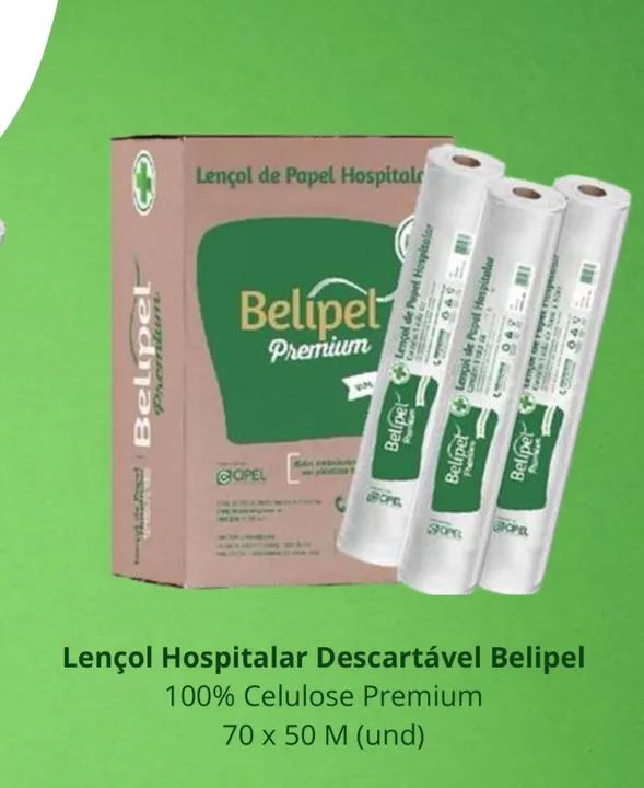 LENÇOL HOSPITALAR DESCARTÁVEL 50X50M BRANCO II BELIPEL - Foto 2