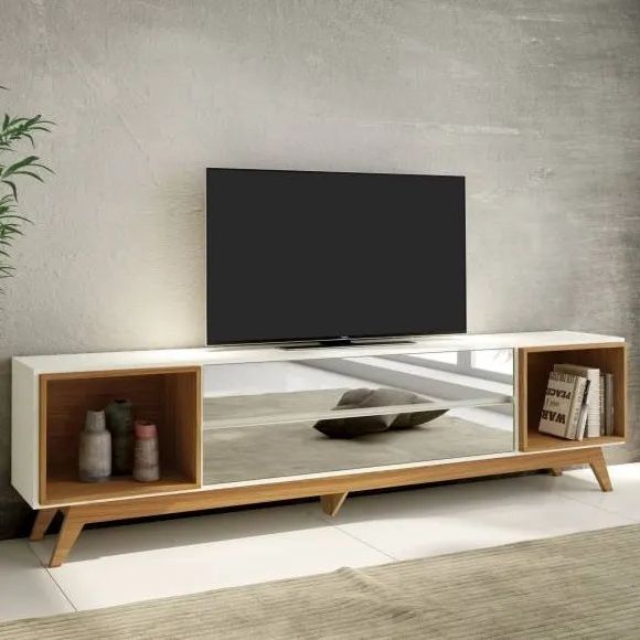 Anita R422 Rack in Off White/Freijó, 60" (220 cm), Ready for Immediate Delivery