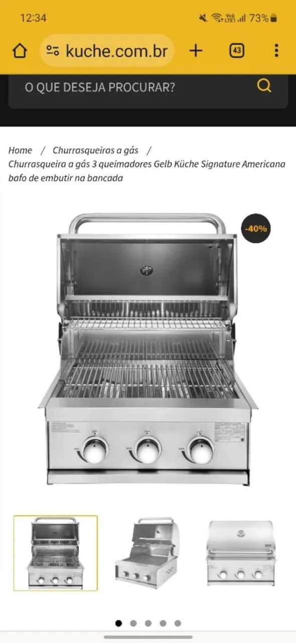 Churrasqueira a gás Gelb Küche Signature Americana