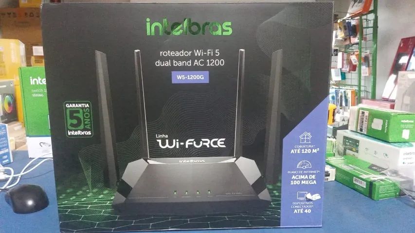 ROTEADOR WI-FI 5 DUAL BAND AC 1200 W5-1200G NOVO LACRADO FRETE GRÁTIS PARA MACEIÓ
