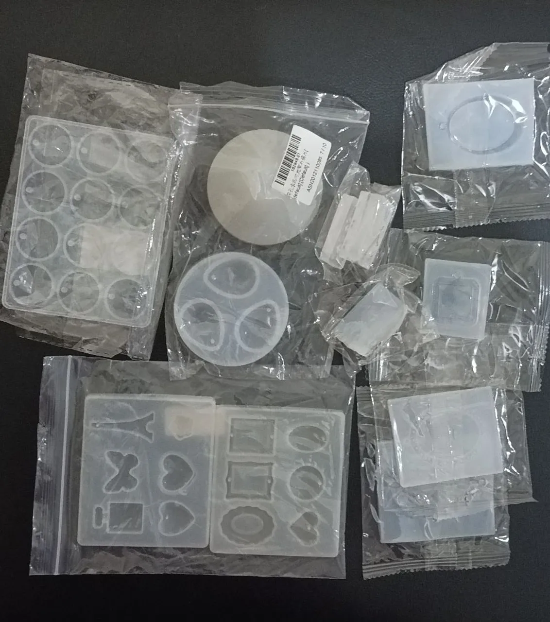 Kit 15 peças molde para resina. Biojóias.