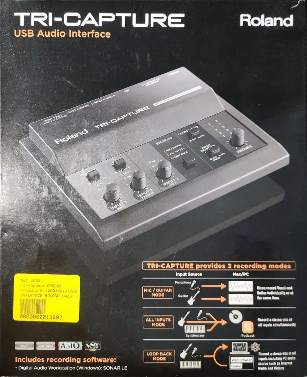 Roland TRI-CAPTURE - Interface de Áudio USB
