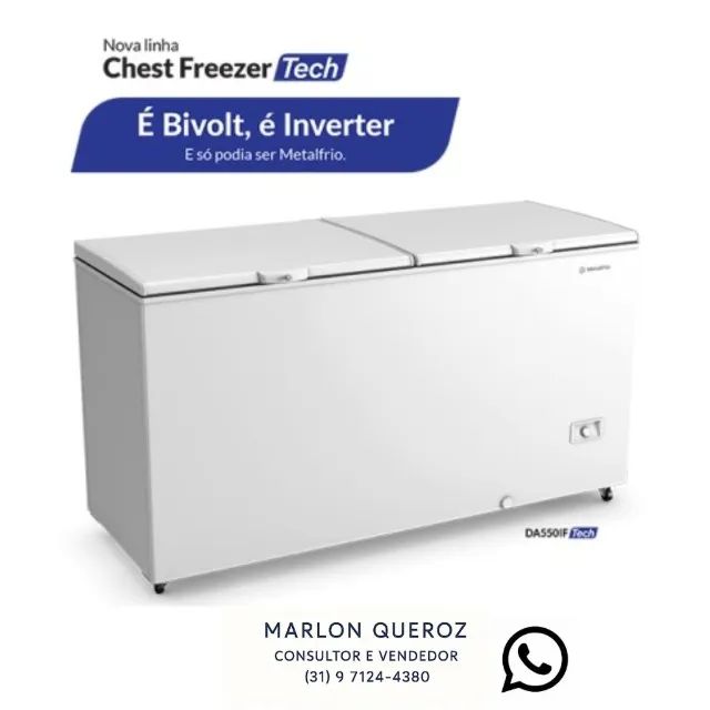 Freezer Horizontal MetalFrio 505 Litros Inverter Bivolt