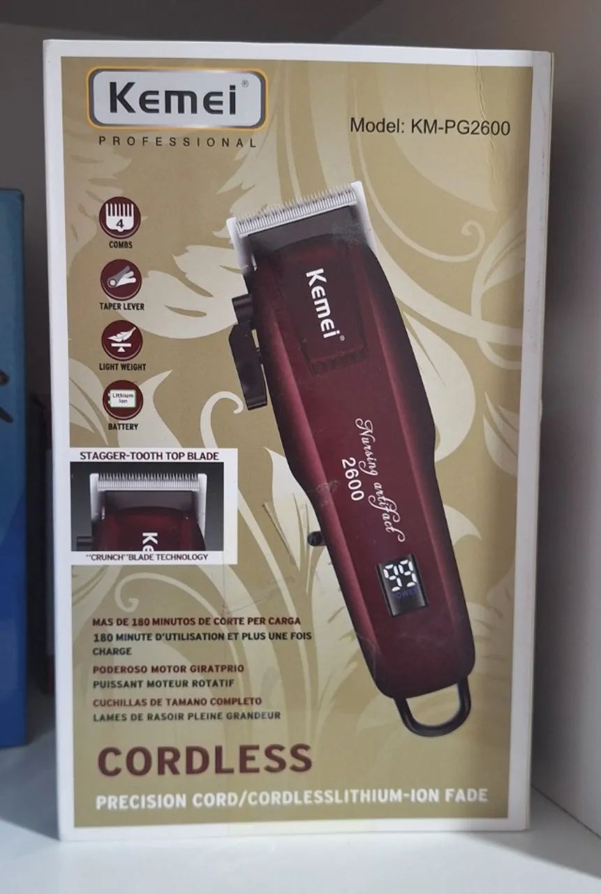 maquina kemei com bateria top profissional entrega maceio  