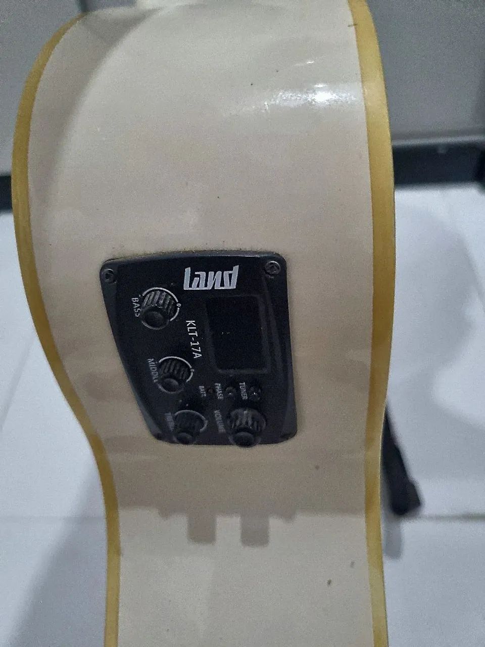 Violão Land elétrico de nylon branco + capa - Foto 6