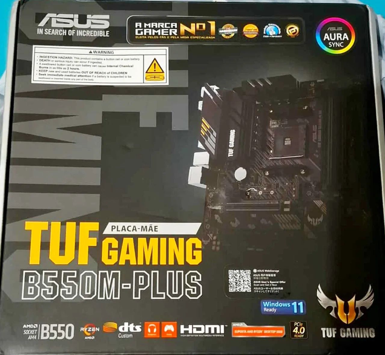 Placa Mãe B550M-Plus Asus TUF Gaming, AMD AM4, mATX, DDR4