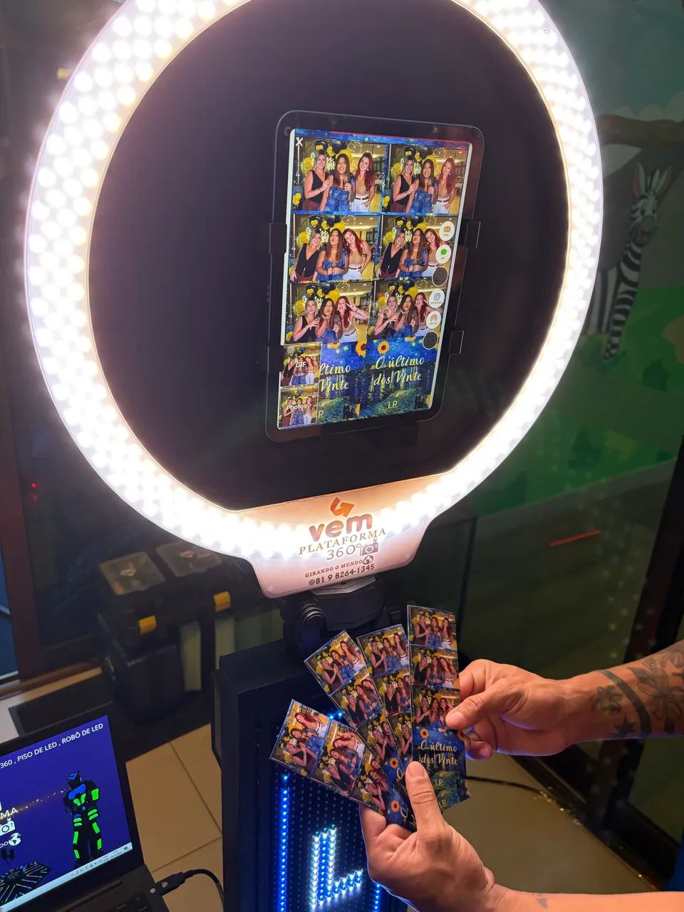 Totem fotográfico cabine de fotos 