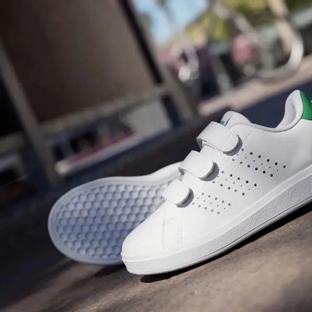 Tênis Advantage Base 2.0 Infantil Branco E Verde Com Velcro - Foto 5