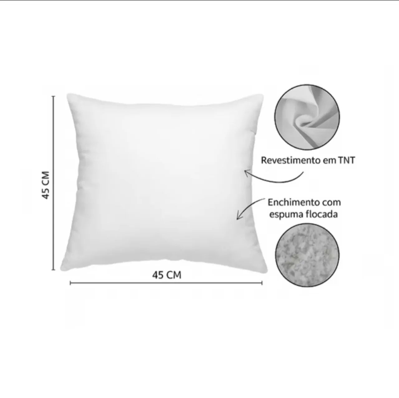 4 enchimentos de flocos de espuma para almofada