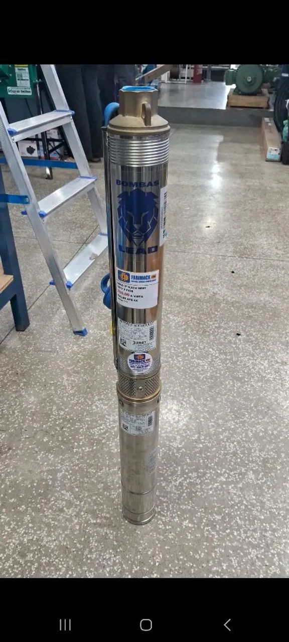 BOMBA SUBMERSA 1/2CV  127V 2 FIOS 9 ESTAGIOS LEÃO