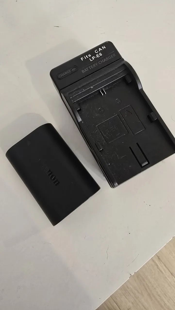Carregador + Bateria LP-E6 para Câmeras Canon 60d 70d 5d 6d 7d